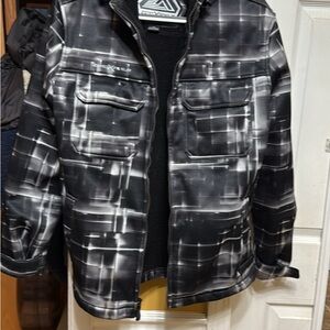 ZeroXposur Men's Black and Gray Puffer Jacket